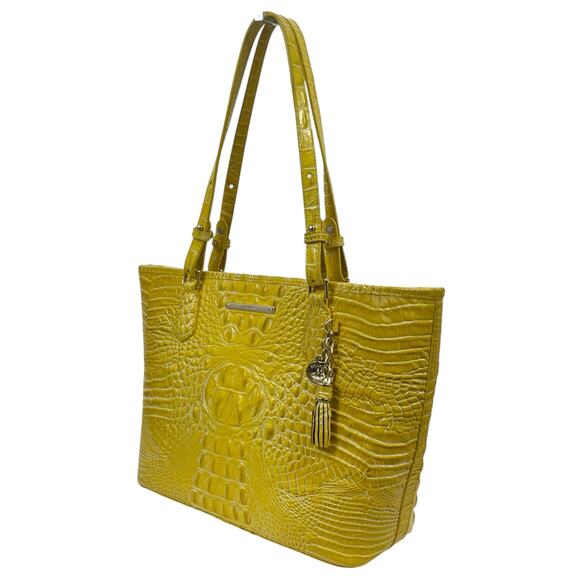Brahmin Medium Asher Tote Bag Shoulder Bag Buttercup Melbourne Yellow - Picture 4 of 14